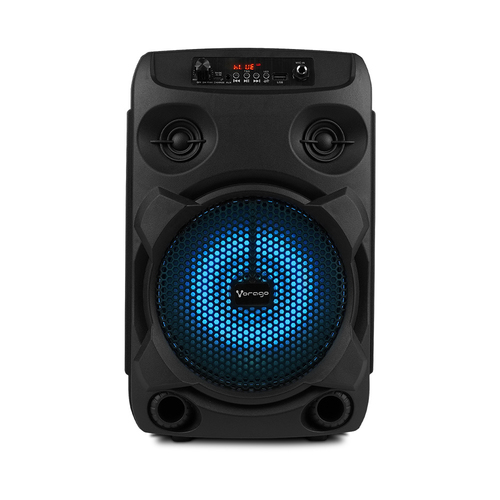 Bocina Vorago KSP-301 v2 8" Reproductor Audio Bluetooth Karaoke Color Negro - KSP-301-V2