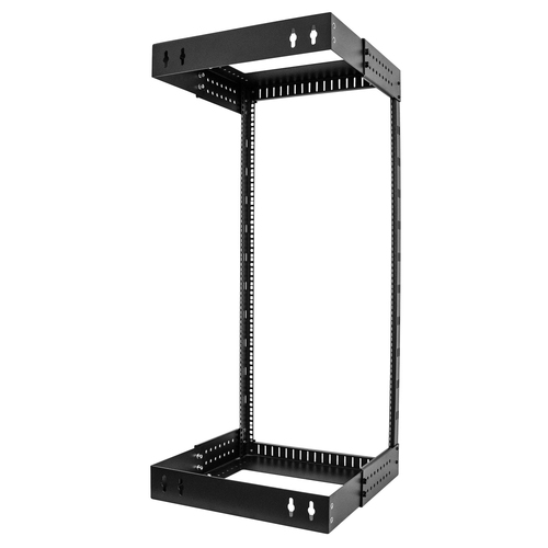 StarTech.com 24U 19" Wandmonteerbare Server Rack, Verstelbare Diepte 12-20", 2 Post Open Frame Serverruimte Rack voor AVDataServerSwitch met, afbeelding 2