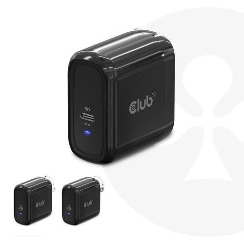 Club 3D Travel Charger PPS 65W GAN technology oplader, afbeelding 2