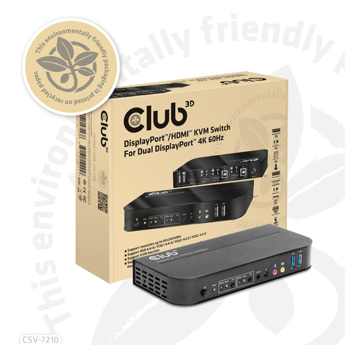 Club 3D CSV-7210 kvm-switch, afbeelding 2