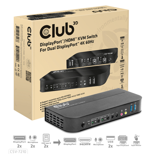 Club 3D CSV-7210 kvm-switch, afbeelding 6