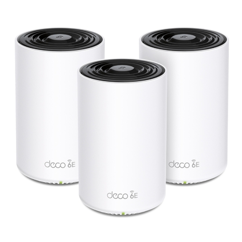 DECO XE75(3-PACK) ROUTER TP-LINK DECO XE753-PACK WI-FI 6E MESH TRIPLE BANDA AXE5400 MODOS DE TRABAJO AP / ROUTER DECO XE75(3-PACK)