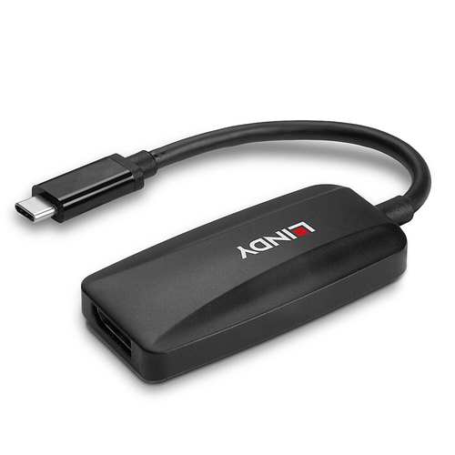 Lindy 43337 video kabel adapter 0,13 m USB Type-C DisplayPort Zwart, afbeelding 4