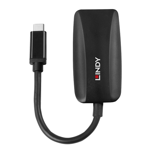 Lindy 43337 video kabel adapter 0,13 m USB Type-C DisplayPort Zwart, afbeelding 2