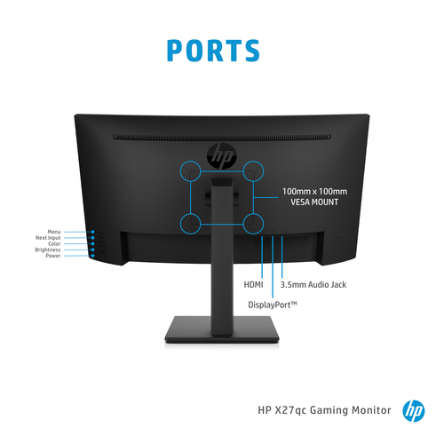 HP X27qc computer monitor – image 7