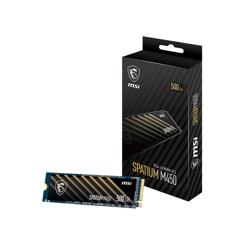 SPATIUM M450 PCIE 4.0 NVME M.2 500GB UNIDAD DE ESTADO SOLIDO SSD INTERNO MSI SPATIUM M450 500 GB M2 2280 PCIE GEN4X4 NVME 14 LEC 3600 / ESC 2300 MB/S SPATIUM M450 PCIE 40 NVME M2 500GB SPATIUM M450 PCIE 4.0 NVME M.2 500GB