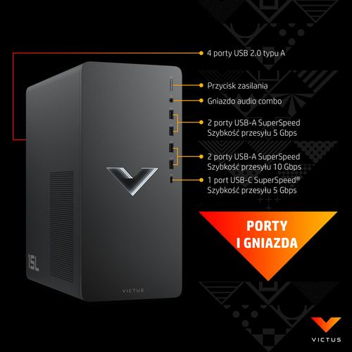PC HP Victus 677G0EA TG02-0002nw i5-12400F/16GB RAM/RTX3060 12GB/512GB SSD + 1TB/Win11