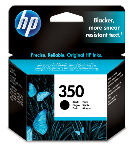 HP 350 Black Standard Capacity Ink Cartridge 5ml - CB335E