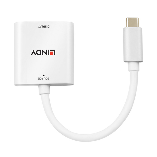 Lindy 43339 video kabel adapter 0,1 m USB Type-C HDMI Wit, afbeelding 2