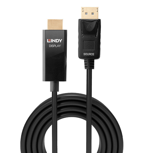 Lindy 5m DP an HDMI Adapterkabel met HDR, afbeelding 2