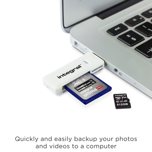 Integral USB 2.0 CARD READER DUAL SLOT SD MICRO SD ETAIL – image 3