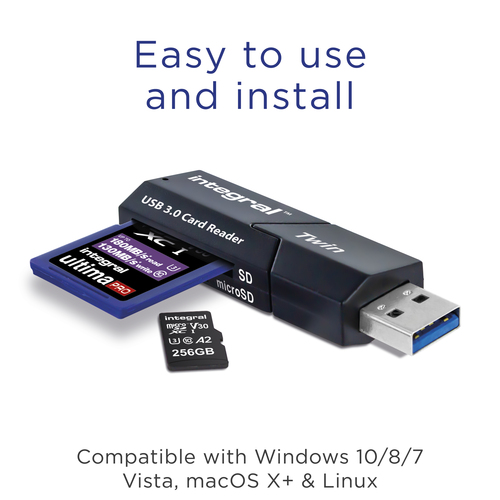 Integral USB 3.0 CARD READER TWIN SLOT SD MICRO SD V3 ETAIL – image 7