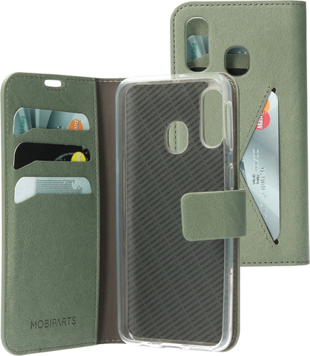 Mobiparts Classic Wallet Case Galaxy A40 Stone Green