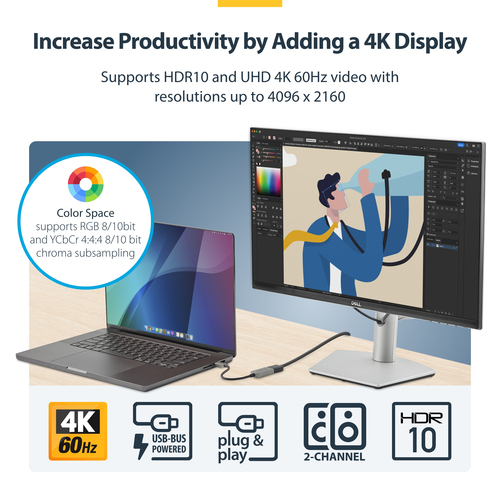 StarTech.com USB-C to HDMI Adapter, 4K – image 8