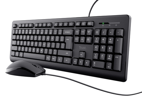 Trust TKM-250 Wired Keyboard And Mouse Set - Black CZ SK