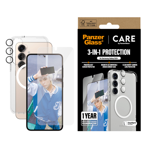 CARE by PanzerGlass Flagship 3-in-1 Bundle Samsung Galaxy S25 – Foto 2 von 4