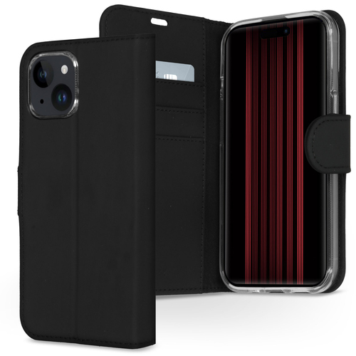 Accezz Wallet Softcase Bookcase iPhone 15 Telefoonhoesje Zwart