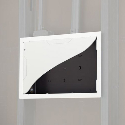 THE PAC525 SIMPLIFIES FLAT PANEL INSTALLATION BY PROVIDING AN ORGANIZED, RECESSE