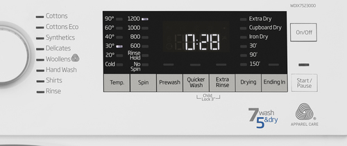 Beko WDIX7523000 washer dryer Built-in Front-load White – image 3