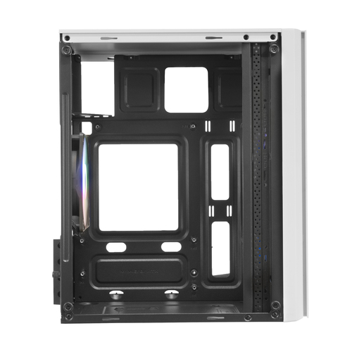 Mars Gaming MC300W Micro ATX Tempered Glass PC Case 3xFrGB Fan White – image 6