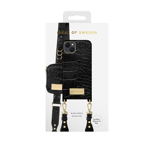 iDeal of Sweden Atelier Necklace iPhone 14PL Black Croco – image 4