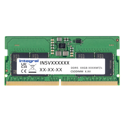 Integral 8GB CSODIMM DDR5 6400MHZ 262 PINS PC5-51200 CLOCKED UNBUFFERED NON-ECC 1RX16