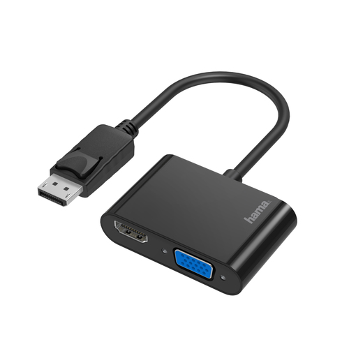 Hama 00200334 видео кабель адаптер DisplayPort HDMI + VGA (D-Sub) Черный