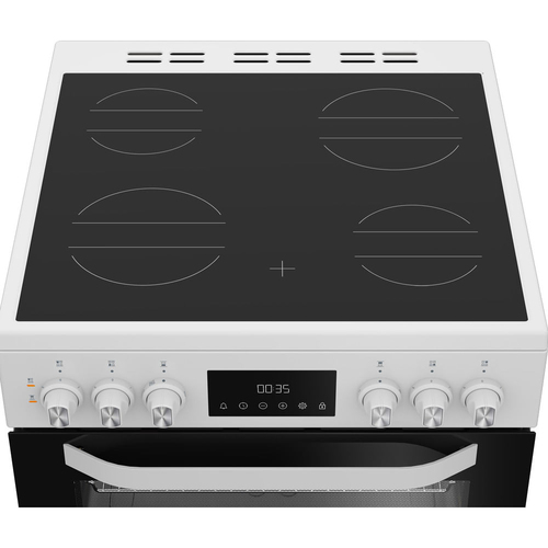 Hotpoint HDE6VDW 60cm Double Oven Electric Cooker in White Ceramic Hob - image 5