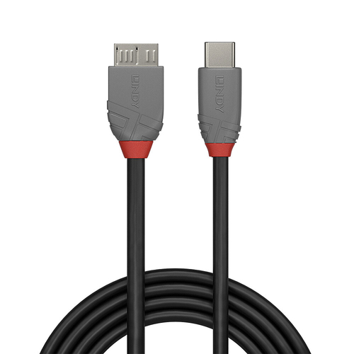 Lindy 1m USB 3.2 Type C an Micro-B Kabel, Anthra Line, afbeelding 2