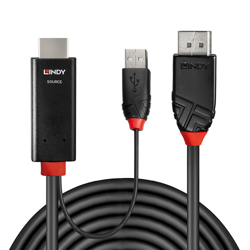 Lindy 3m HDMI an DisplayPort Adapterkabel, afbeelding 2