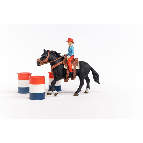 Schleich Farm World - Barrel racing met cowgirl speelfiguur, afbeelding 4