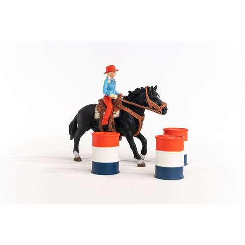 Schleich Farm World - Barrel racing met cowgirl speelfiguur, afbeelding 7