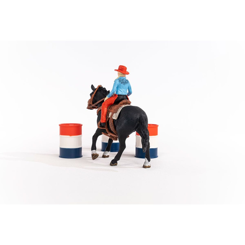 Schleich Farm World - Barrel racing met cowgirl speelfiguur, afbeelding 5