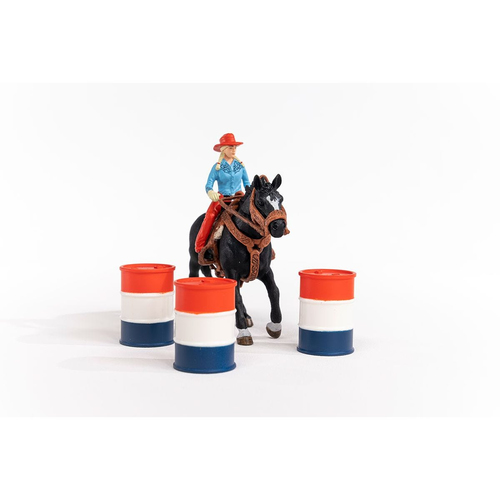 Schleich Farm World - Barrel racing met cowgirl speelfiguur, afbeelding 8