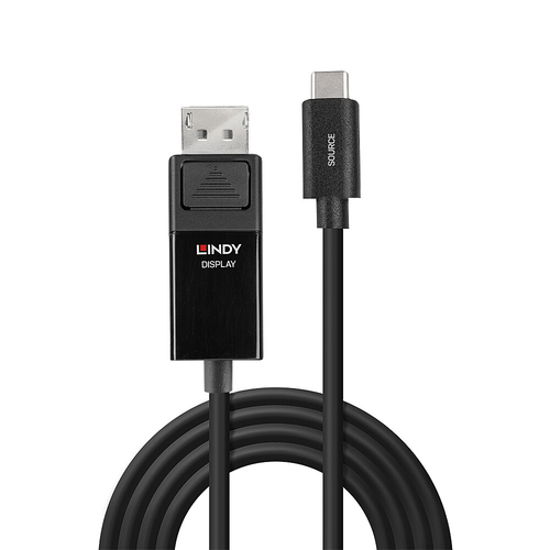 Lindy 2m USB Type C an DP 4K60 Adapterkabel met HDR, afbeelding 2