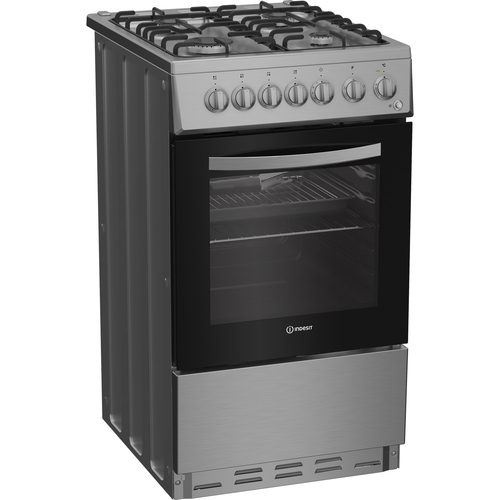 Indesit I5G3PMX 50cm Wide Single Oven Dual Fuel Cooker - Stainless Steel - image 7