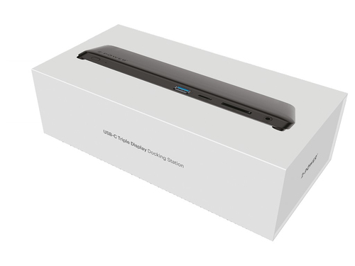USB-C Triple Display 100W PD 4K MST Dock includes power cable. For UK,EU., afbeelding 4