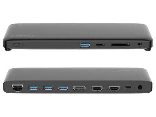 USB-C Triple Display 100W PD 4K MST Dock includes power cable. For UK,EU., afbeelding 3