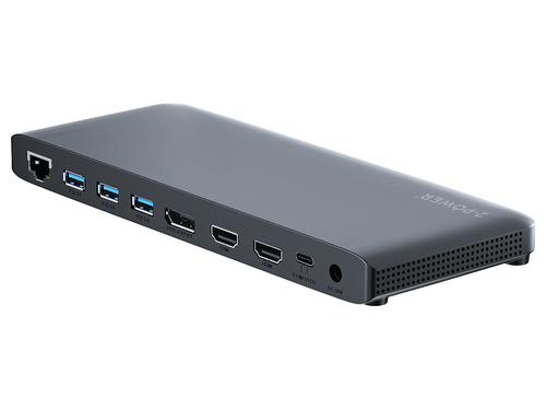 USB-C Triple Display 100W PD 4K MST Dock includes power cable. For UK,EU., afbeelding 2