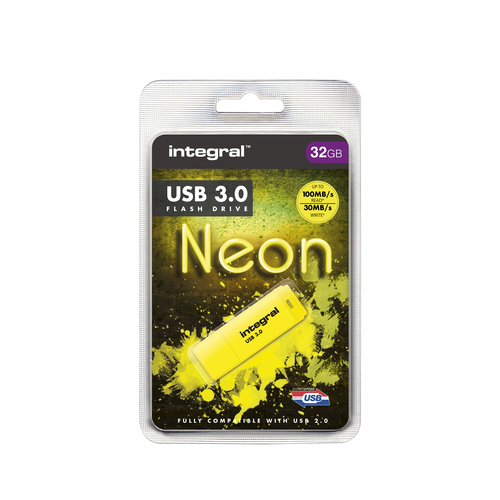 Integral 32GB USB3.0 DRIVE NEON YELLOW UP TO R-100 W-30 MBS – image 7