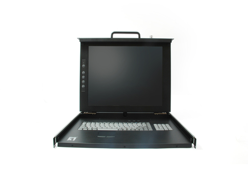 LevelOne 17" LCD KVM Rack Console, French K/B – image 5
