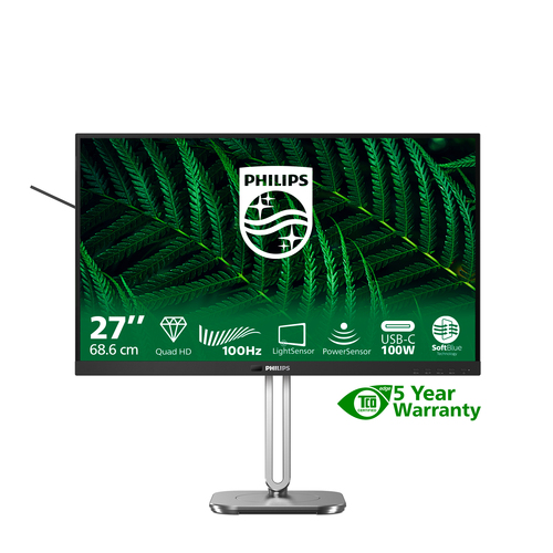 Philips Eco-Friendly Monitor with LowBlue Mode, Flicker-Free, Ips Technology & Built-in USB-C Docking Station - 85% Pcr & Ocean-Bound Plastics - image 3