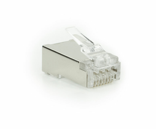 RJ45 PASS-THROUGH PLUG C6A SH. Zak 25 stk