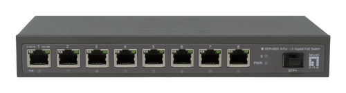 LevelOne Switch 9x GE GEP-0925 2.5GbE 108W 8xPoE+ zwart, afbeelding 2