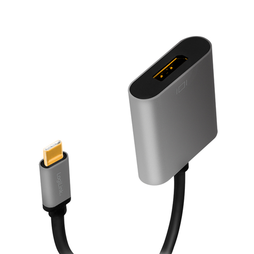 LogiLink CUA0102 tussenstuk voor kabels USB 3.2 Gen1 Type-C DisplayPort Zwart, afbeelding 2