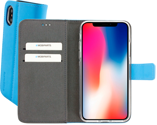 Mobiparts Premium Wallet TPU Case Apple iPhone X, iPhone XS Light Blue