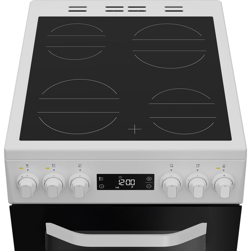 Hotpoint HDE5VDCW 50cm Wide Double Oven Electric Cooker with Ceramic Hob - White - A/A Rated, White - image 5