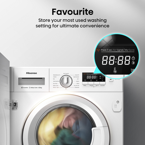 Hisense WD3M841BWI washer dryer Built-in Front-load White – image 9