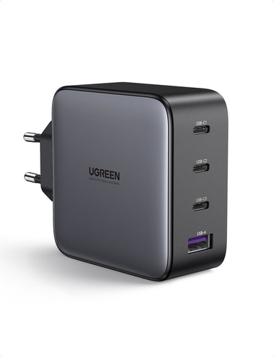Ugreen 40747 зарядное устройство для мобильных устройств Универсальная Черный Кабель переменного тока Быстрая зарядка Для помещений