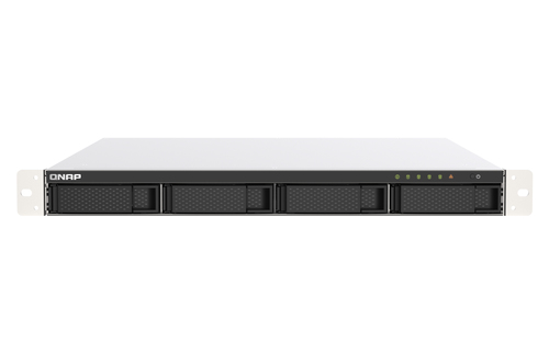 QNAP TS-453DU-RP NAS Стойка (1U) Процессор Intel® Celeron® J4125 4 GB DDR4 0 TB QNAP Turbo System Черный, Серый